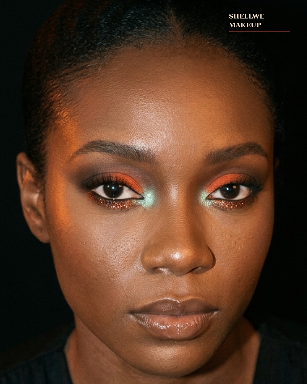 Shellwe burnt orange model beauty campaign