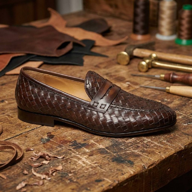 Woven Leather Loafer campaign image